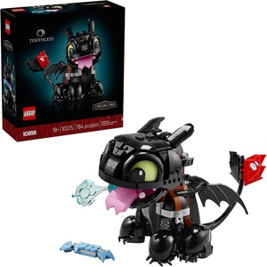 LEGO Icons How to Train Your Dragon: Toothless Building Set for Adults, Ages 18+ – Room Decor for Office, Bedroom, or Book Shelf – Collectible for Movie Fans – Gift Idea for Birthdays – 10375