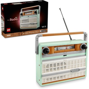 LEGO Icons Retro Radio Building Set for Adults – Home Decor for Bedroom or Desk with Vintage Aesthetic, Sound Effects, & Smart Phone Integration – Birthday Gifts for Men & Women – 10334