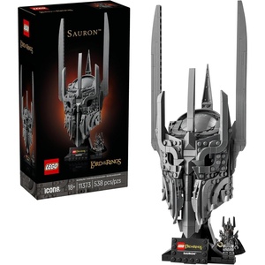 LEGO Icons The Lord of The Rings: Sauron’s Helmet – Building Set for Adults, Ages 18+ – Bedroom, Home Office, Book Shelf Decor – W/Sauron Minifigure – Gift for Birthdays – 11373