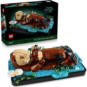 LEGO Ideas Floating Sea Otters Building Sets for Adults – Room or Office Decor for Women & Men, Ages 18+ – Gift Ideas for Birthday – 21366
