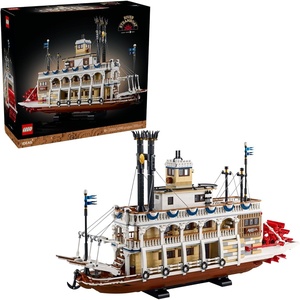 LEGO Ideas River Steamboat Building Set – Room Decor for Men and Women – Boat Model Building Kit for Adults, Ages 18+ – Arts & Crafts Display for Bedroom or Office – Gift Idea for Birthdays – 21356