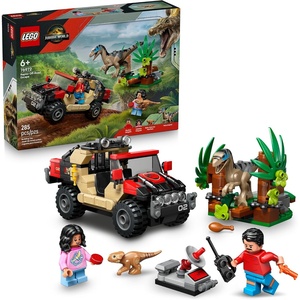 LEGO Jurassic World Raptor Off-Road Escape Dinosaur Toy – Building Playset with Dinosaur Action Figures, Jurassic World Toy for Boys & Girls, Ages 6+ – Gift Idea for Birthdays – 76972