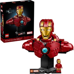 LEGO Marvel Iron Man MK4 Bust – Building Kit for Adults, Ages 18+ – Includes Iron Man Minifigure – Collectible Model for Super Hero Fans – Gift for Men and Women – 76327
