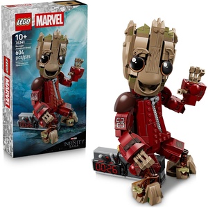 LEGO Marvel Ravager Jumpsuit Groot Building Toy for Boys & Girls, Ages 10+ – Posable Display & Play Figure W/Detonator Device – Gift Idea for Birthdays – 76341