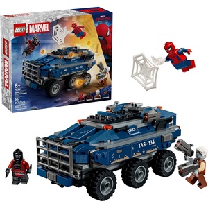 LEGO Marvel Spider-Man Prison Transport Chase – Super Hero Building Toy for Boys & Girls, Ages 8+ – Includes 4 Minifigures – Spider-Man Toy for Fans – Gift for Birthdays – 76349