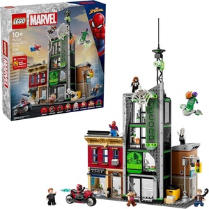 LEGO Marvel Spider-Man vs. Oscorp Building Toy – Pretend Play Set W/8 Toy Minifigures for Boys & Girls, Ages 10+ – Super Hero Building Blocks for Preteens Idea for Birthdays – 76324