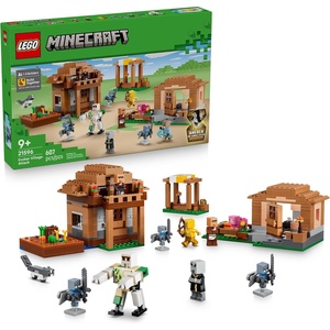 LEGO Minecraft Evoker Village Attack 21596 | Building Toys for Boys & Girls, Ages 9+, Sturdy Build for Pretend Play, 11 Minecraft Minifigures, 607 pieces, Gift for Gamers