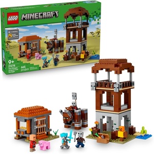 LEGO Minecraft The Pillager Outpost and Ravager Building Toy – Video Game Building Blocks for Kids, Boys & Girls, Ages 9+ – Includes Space Sentinel & 3 Minifigures – Gift Idea for Gamers – 21278