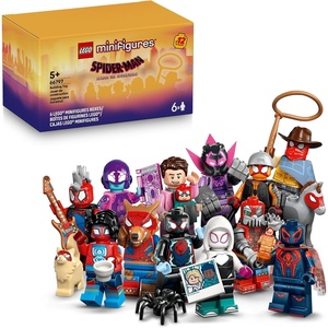 LEGO Minifigures Spider-Man: Across The Spider-Verse 6 Pack – Spider-Man Toys for Boys & Girls, Ages 5+ – Pretend Play Action Figures for Kids – Gift for Birthdays – 66797