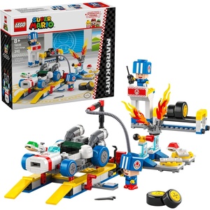 LEGO Super Mario: Mario Kart Toad’s Garage – Nintendo Toy Building Set for Kids, Boys & Girls, Ages 8+ – Collectible Mario Kart Toy for Fans with 2 Blue Toad Figures – Gift Idea for Birthdays – 72035