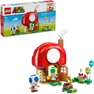 LEGO Super Mario Party at Toad’s House Building Toy – Pretend Play Set for Boys & Girls, Ages 7+ – Kids Building Blocks with Digital Action & 2 Toad Toy Figures – Gift Idea for Birthdays – 72041