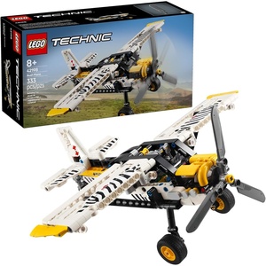 LEGO Technic Bush Plane Toy – Buildable Airplane Toy for Kids, Boys and Girls, Ages 8+ – Model Airplane Gift with Spinning Propeller, 4-Cylinder Piston Engine, and More – 42198