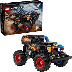 LEGO Technic Monster Jam Grave Digger Fire and Ice Building Toy for Boys & Girls – Monster Truck Toy W/Pull-Back Racing Action for Kids, Ages 7+ – Gift Idea for Birthdays – 42219