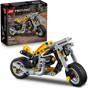 LEGO Technic Yellow Motorcycle Toy – Building Toy for Boys & Girls, Ages 7+ – Model Kit with Detailed Features – Bedroom Decor for Kids – Gift for Birthdays – 42225