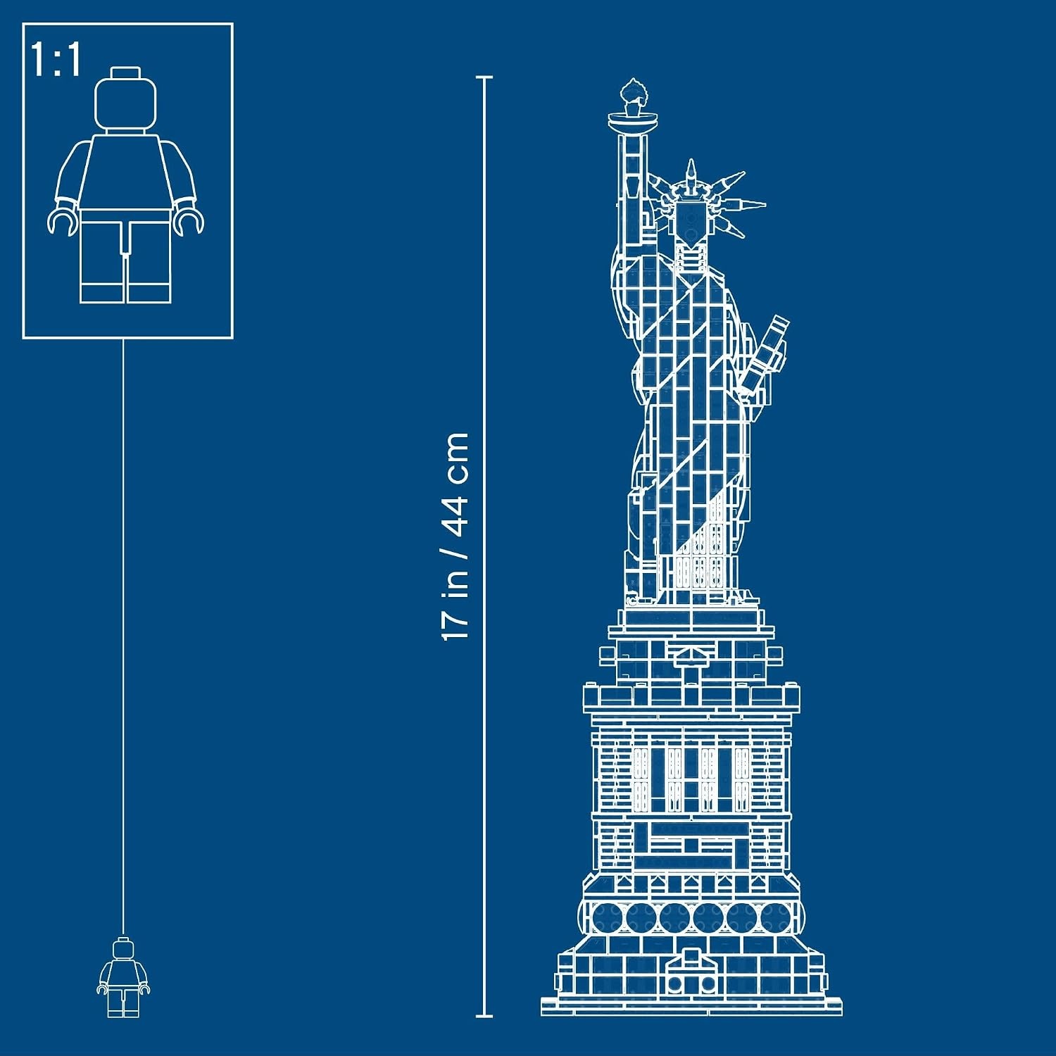image:imageLEGO Architecture Statue of Liberty Model Building Set Collectible New York City Souvenir Creative Home Dcor or Office Centerpiece Great Gift Idea for Adults and Teens 21042