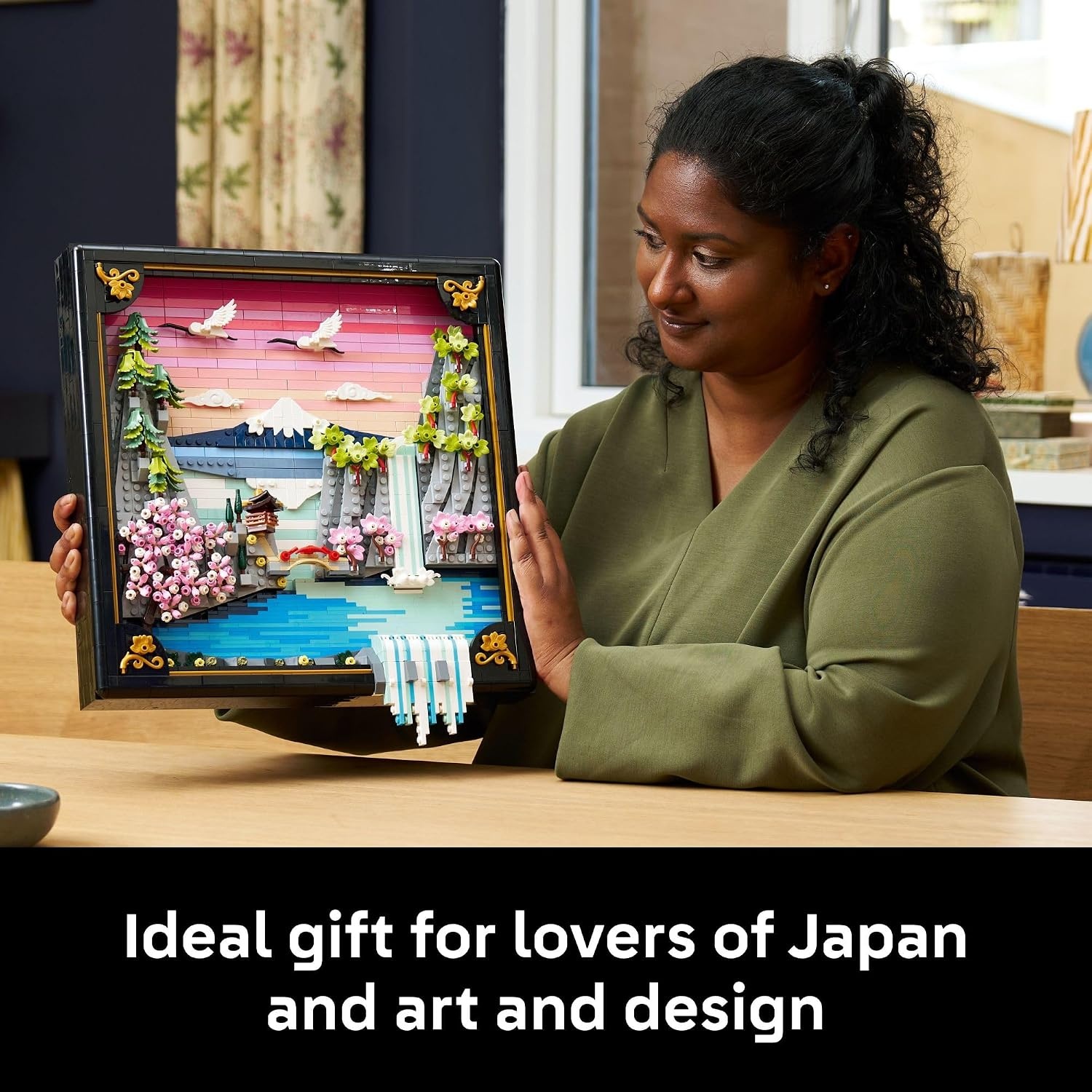 image:imageLEGO Art Japanese Cherry Blossom Landscape Building Set for Adults Room Decoration amp Gift for Women amp Men Ages 18 Framed Wall Decor Stand or Hang to Display 31218