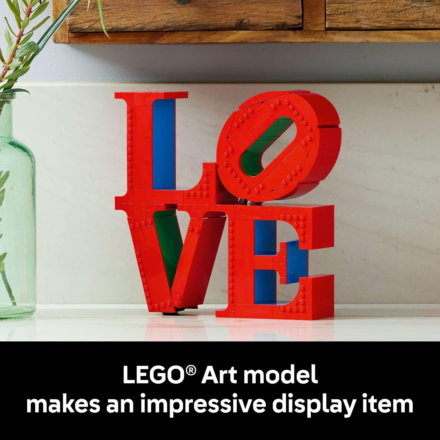 image:imageLEGO Art Love Collectible Building Set DIY Kit for Adults Ages 18 Gifts for Birthdays Home Decor to Display on Table 31214