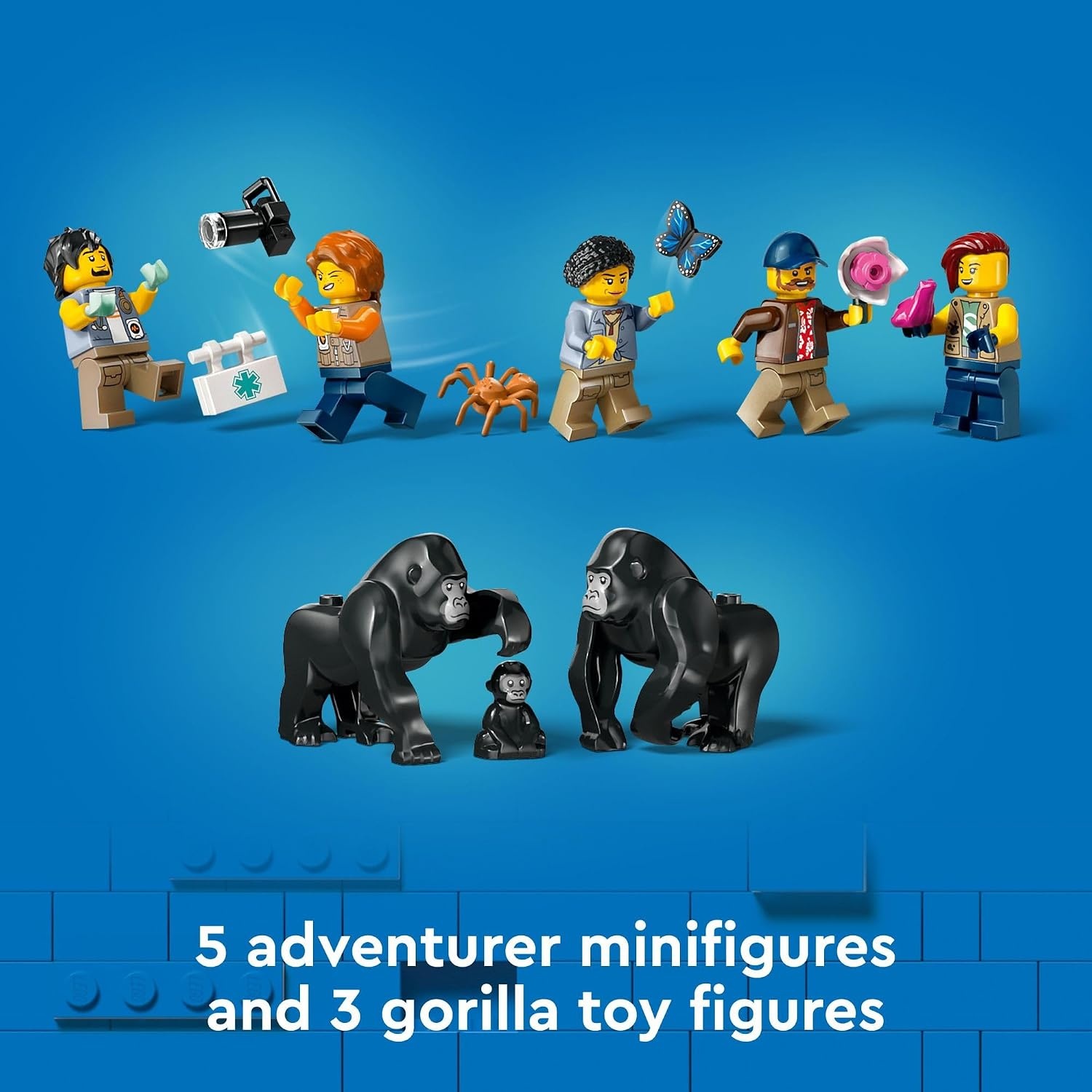 image:imageLEGO City Jungle Explorer Helicopter Toy at Base Camp Kids Toy Adventure Building Set for Boys amp Girls Ages 8 with 5 Minifigures amp Gorilla Figures Gift Ideas for Birthdays 60437