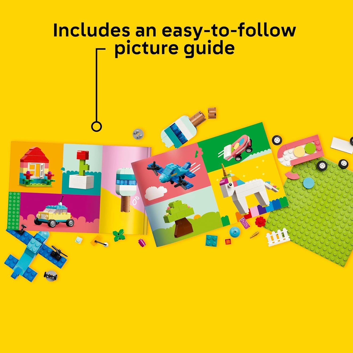 image:imageLEGO Classic Vibrant Creative Brick Box Building Blocks Sensory amp Learning Toys for Boys amp Girls Ages 4 Years Pretend Play Preschool Toys Gift for Birthdays 11038