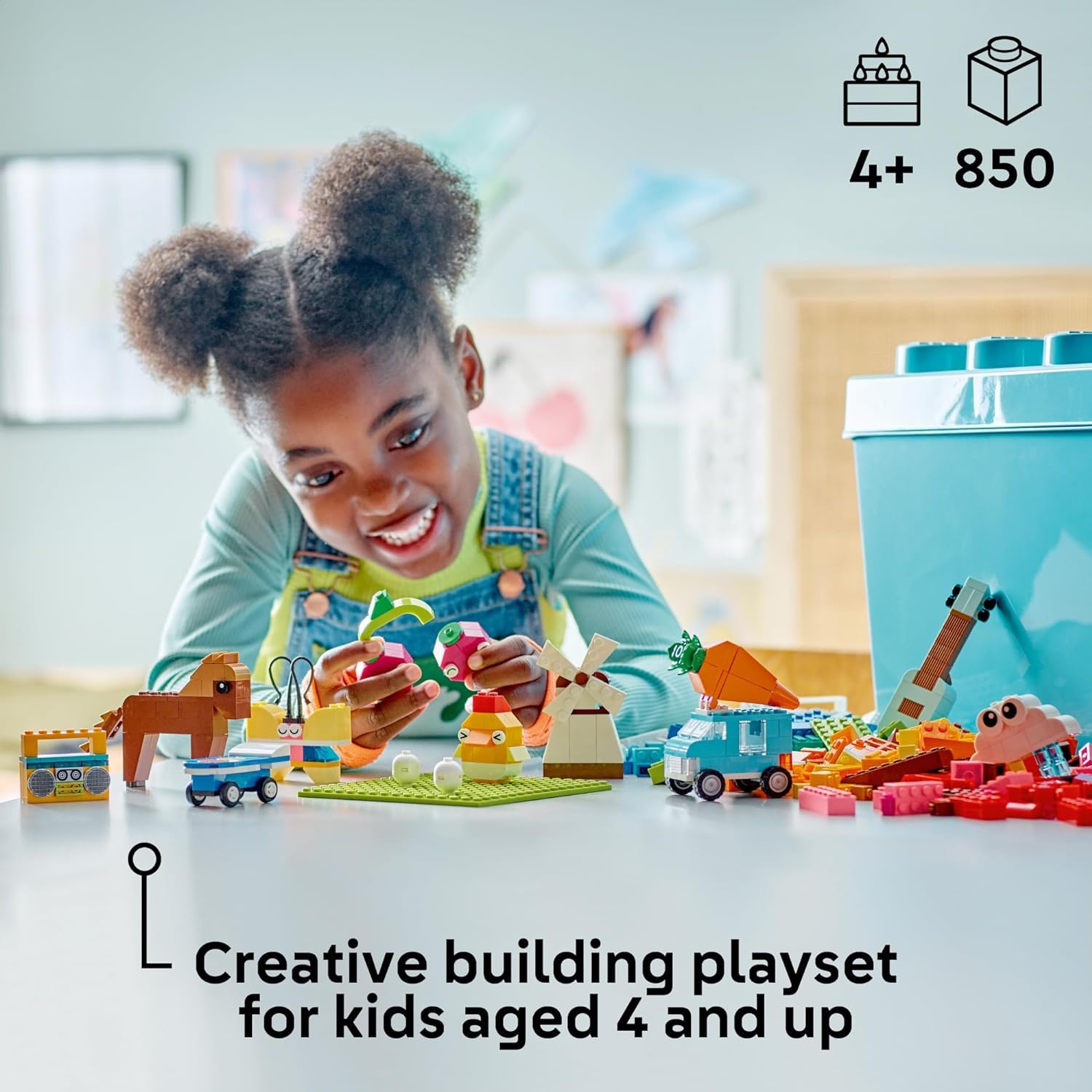 image:imageLEGO Classic Vibrant Creative Brick Box Building Blocks Sensory amp Learning Toys for Boys amp Girls Ages 4 Years Pretend Play Preschool Toys Gift for Birthdays 11038