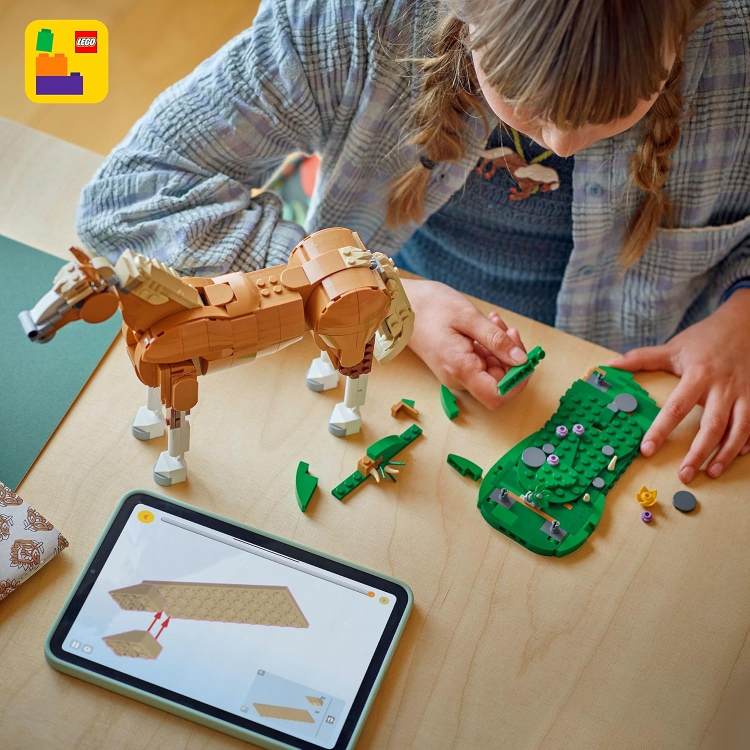 image:imageLEGO Creator 3 in 1 Beautiful Horse Building Toy for Kids Building Blocks amp Learning Toy for Girls amp Boys Ages 9 Create a Horse Bear or Deer Toy with 1 Set Gift for Birthdays 31166