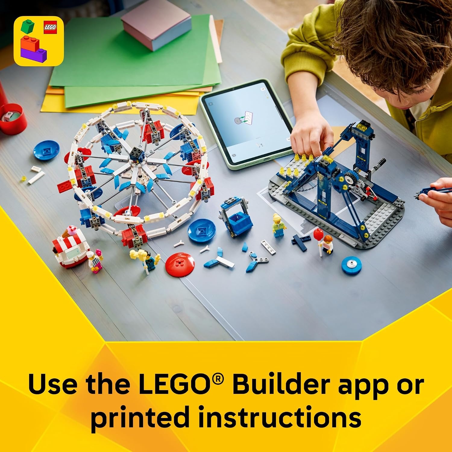 image:imageLEGO Creator 3 in 1 Iconic Ferris Wheel 31389 Building Toys for Boys amp Girls Ages 8 3 Building Options Display or Play 916 pieces Gifts for Birthdays