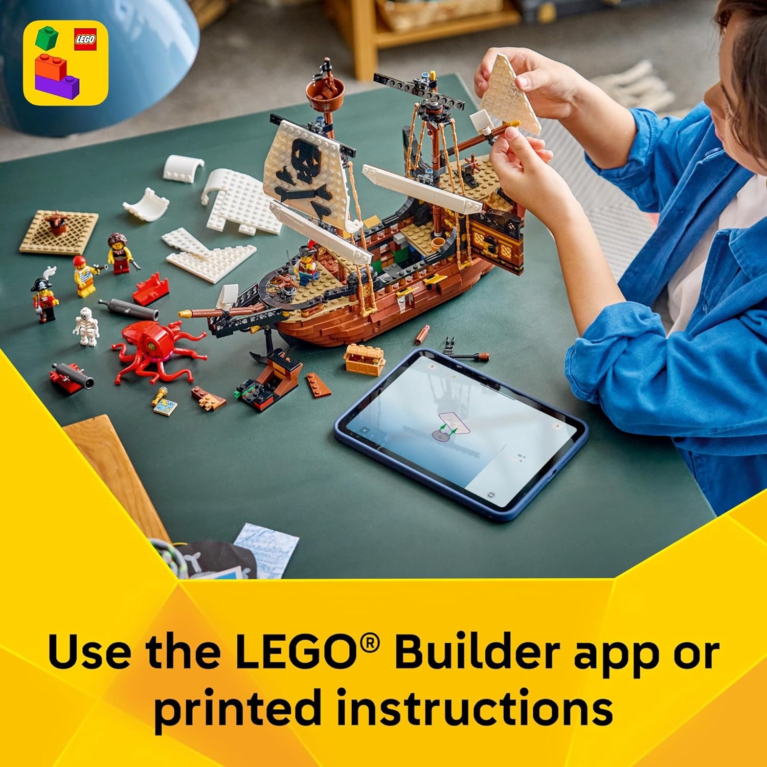 image:imageLEGO Creator 3 in 1 Iconic Pirate Ship Toy Building Set for Boys amp Girls Ages 9 Includes 5 Minifigures Gift for Kids Birthdays 31387