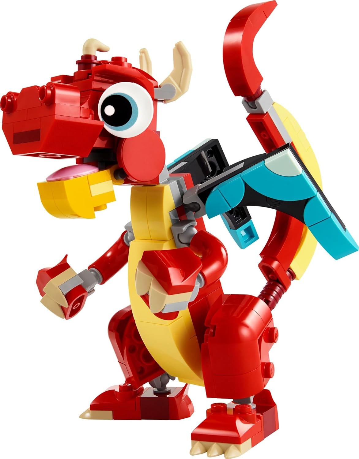 image:imageLEGO Creator 3 in 1 Red Dragon Toy Transforms from Dragon to Fish to Phoenix Gift Idea for Boys and Girls Ages 6 and Up Animal Toy Set for Kids 31145