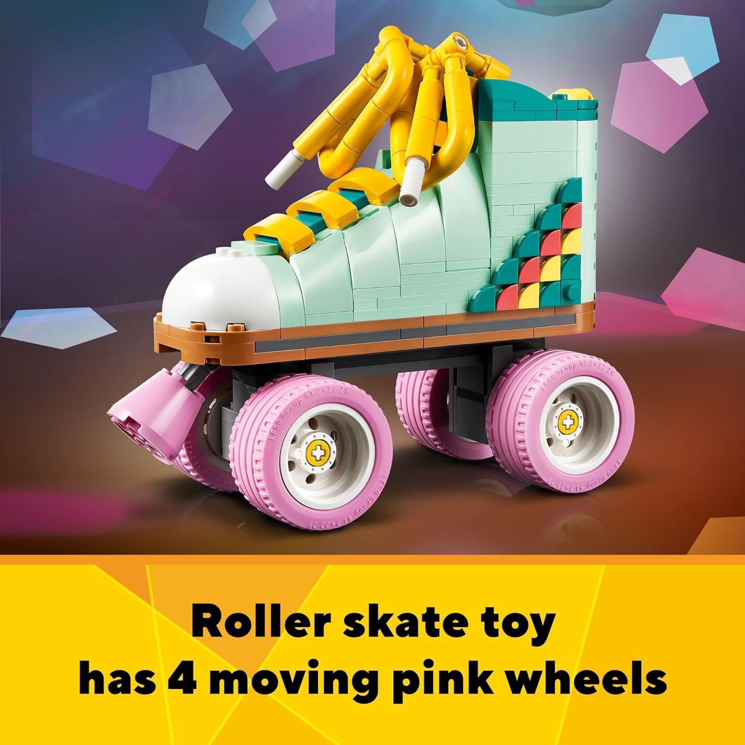 image:imageLEGO Creator 3 in 1 Retro Roller Skate Building Kit Transforms from Roller Skate Toy to Mini Skateboard to Boom Box Radio Birthday Gift for Skaters Cool Toy for Boys and Girls Ages 8 and Up 31148