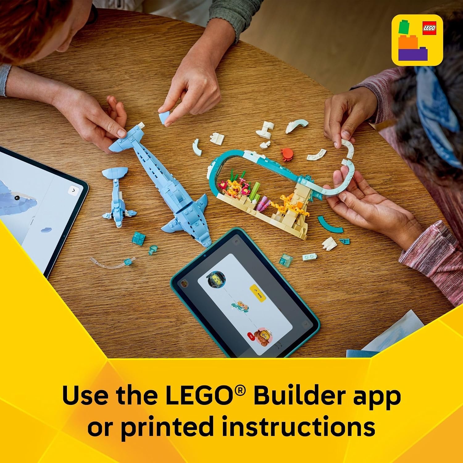 image:imageLEGO Creator 3 in 1 Sea Animals Beautiful Dolphins Building Toy for Girls Boys amp Kids Ages 8 Gift for Birthdays Build a Dolphin Seahorse or Crab Animal Figure 31385