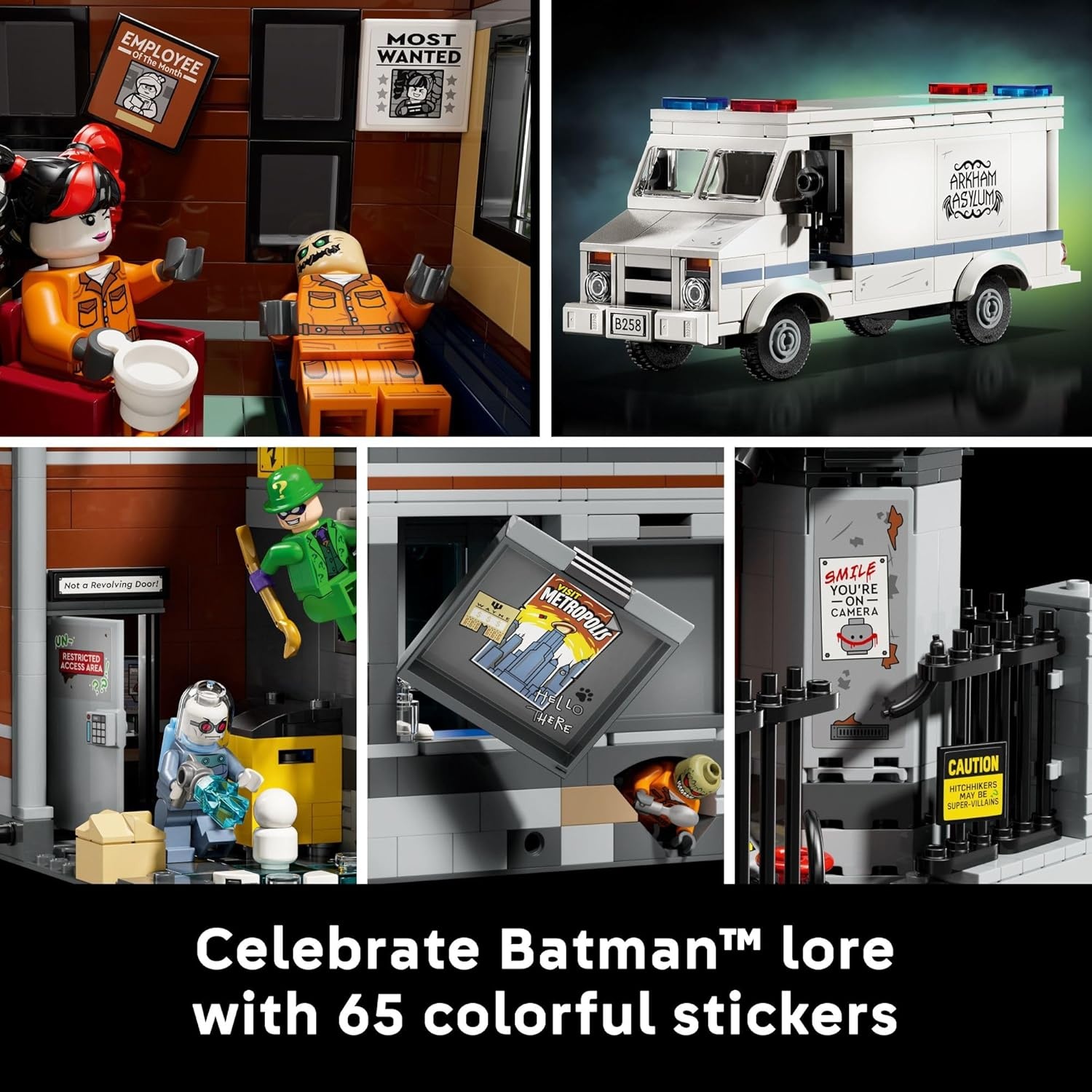 image:imageLEGO DC Batman Arkham Asylum Building Set for Adults Home Decor for Bedroom Office or Book Shelf Collectible for Comic Book amp Movie Fans Ages 18 Gift Idea for Birthdays 76300