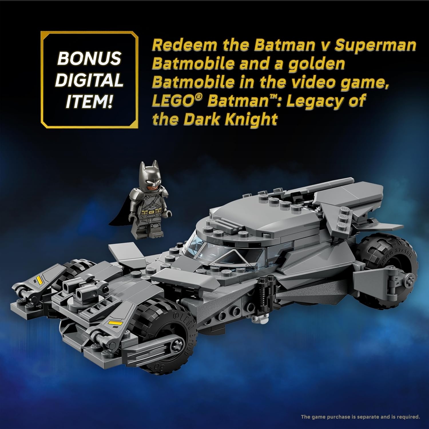 image:imageLEGO DC Batman Batman v Superman Batmobile Building Blocks Set Super Hero Toy for Kids Boys amp Girls Ages 9 with Armored Minifigure amp Golden Coin Gift Idea for Birthdays 76331