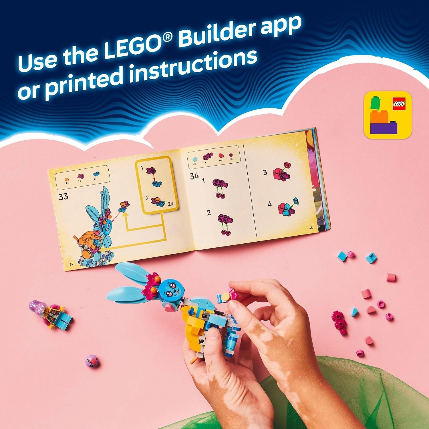image:imageLEGO DREAMZzz Bunchus Creative Animal Adventures Fantasy Bunny Toy for Kids Boys and Girls Ages 7 20 Building Options Building Set with Izzie Minifigure Gift Idea for Birthdays 71488