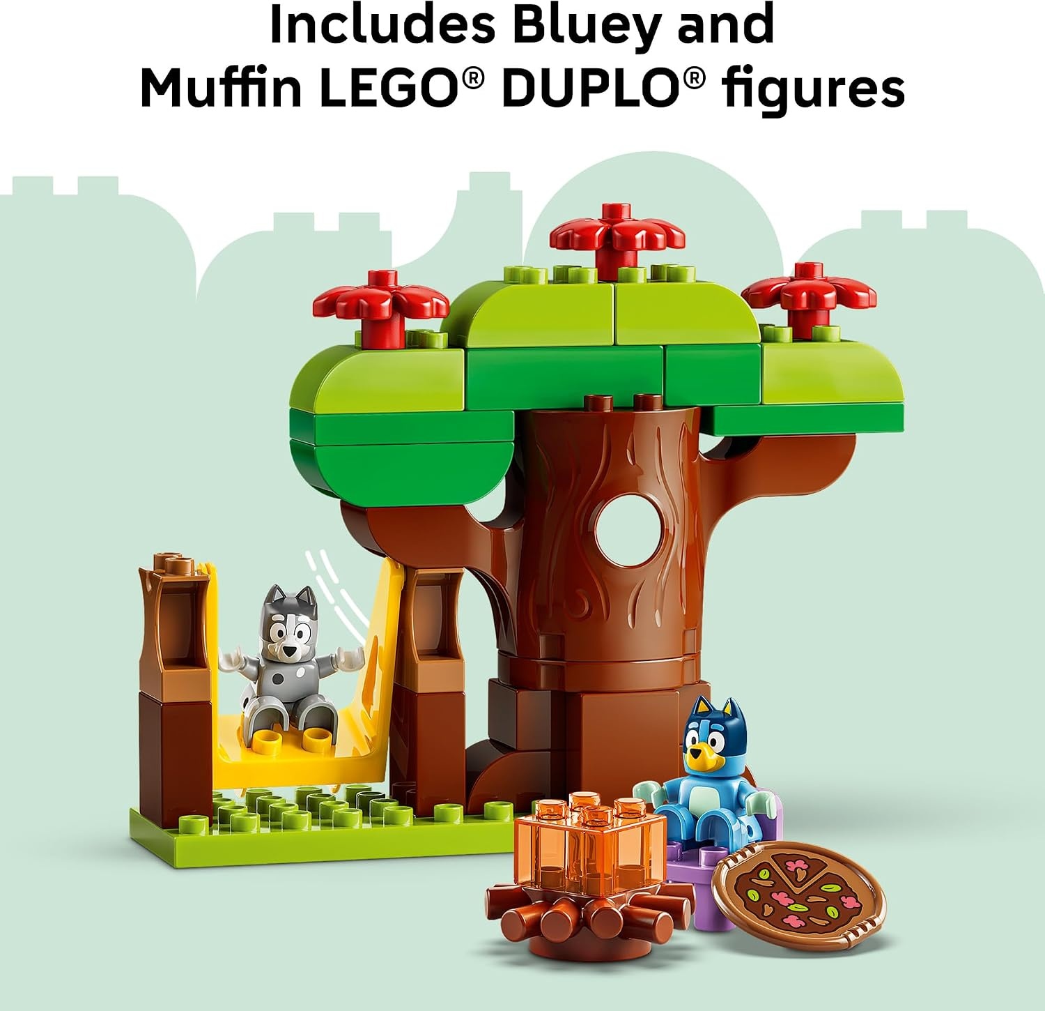 image:imageLEGO DUPLO Bluey Pizza Girls with Muffin and Bluey Learning and Building Toy for Toddlers Ages 2 Bluey Playset with 2 Toy Figures for Boys amp Girls Gift Idea for Birthdays 10469