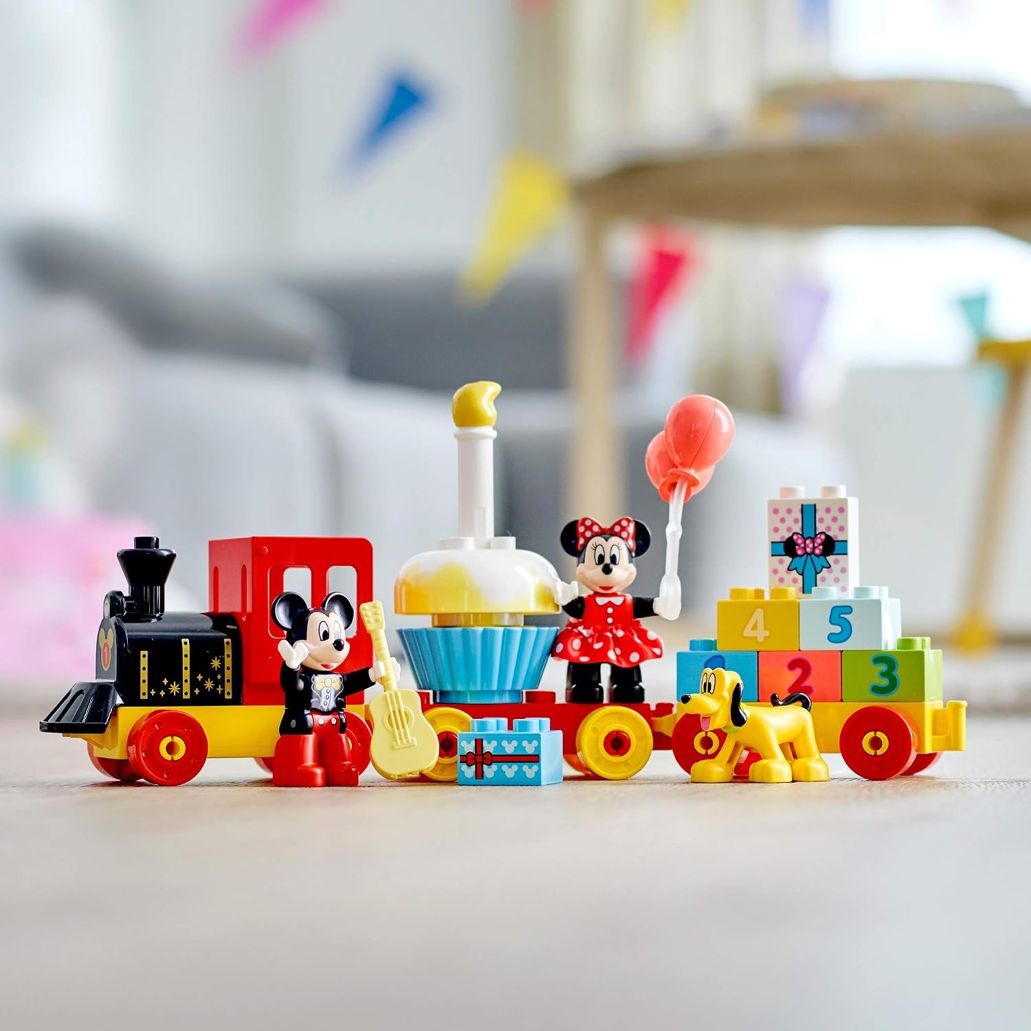image:imageLEGO DUPLO Disney Mickey amp Minnie Mouse Birthday Train Toy Building Blocks for Toddlers Ages 2 Pretend Play Learning Toy for Girls amp Boys Gift for Birthday 10941