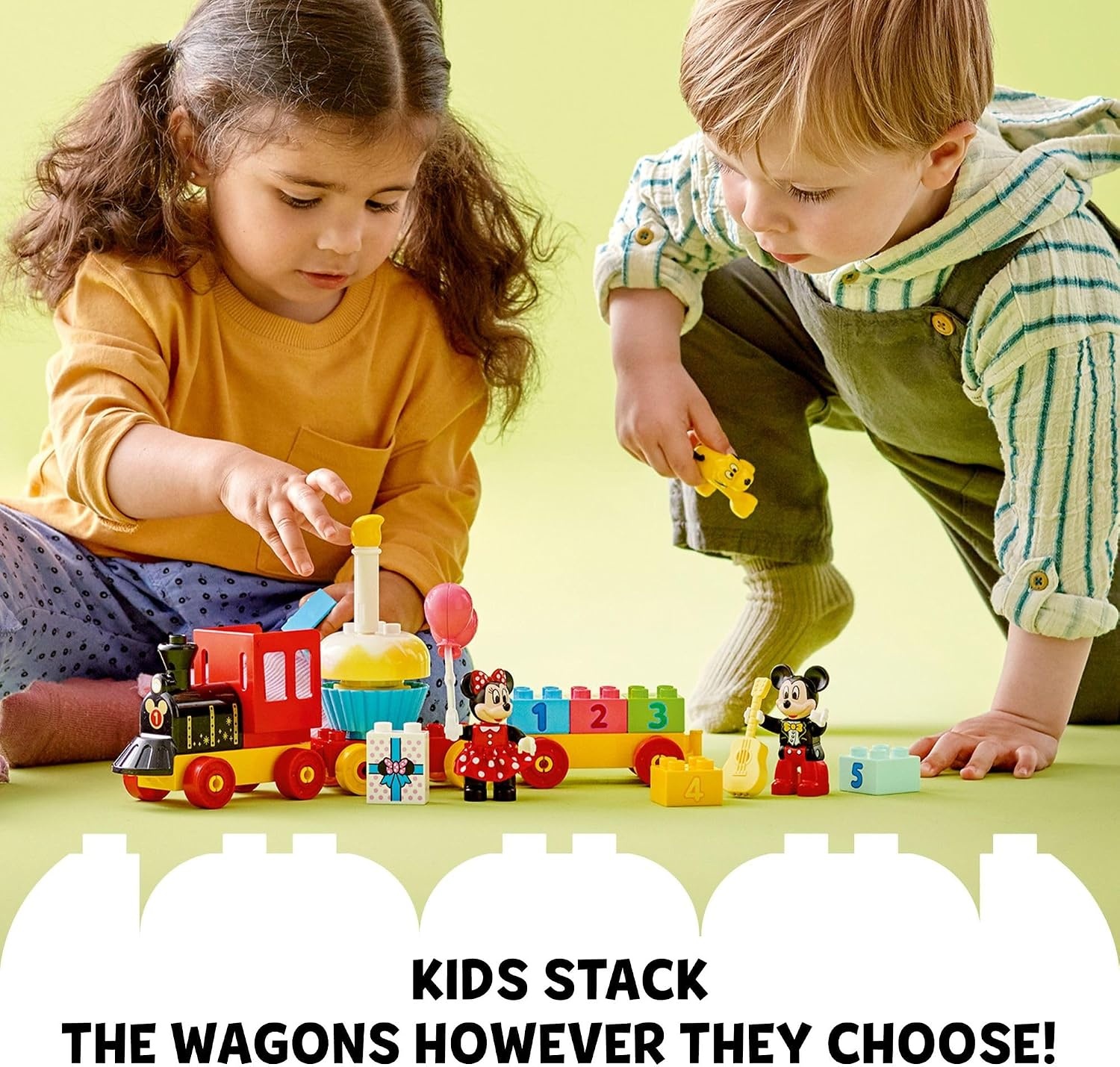 image:imageLEGO DUPLO Disney Mickey amp Minnie Mouse Birthday Train Toy Building Blocks for Toddlers Ages 2 Pretend Play Learning Toy for Girls amp Boys Gift for Birthday 10941