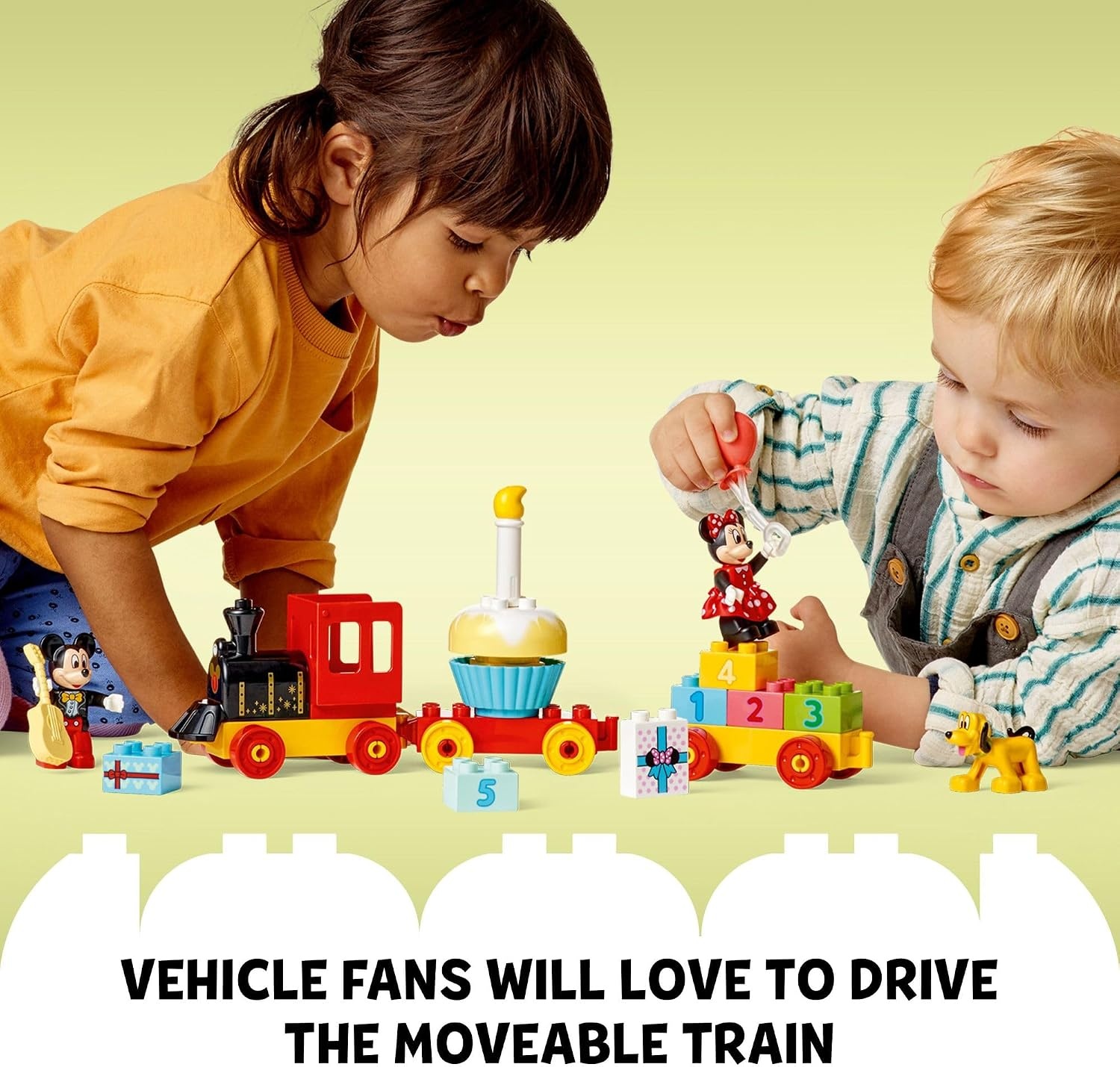 image:imageLEGO DUPLO Disney Mickey amp Minnie Mouse Birthday Train Toy Building Blocks for Toddlers Ages 2 Pretend Play Learning Toy for Girls amp Boys Gift for Birthday 10941