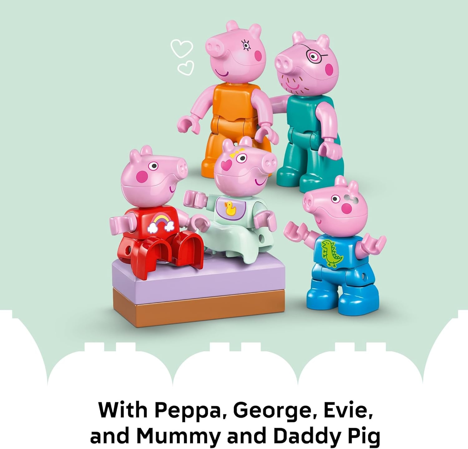 image:imageLEGO DUPLO Peppa Pig Family House Building Toy for Toddlers Ages 2 Sensory Toy for Girls amp Boys W 5 Figures Birthday Gifts for Kids 10467