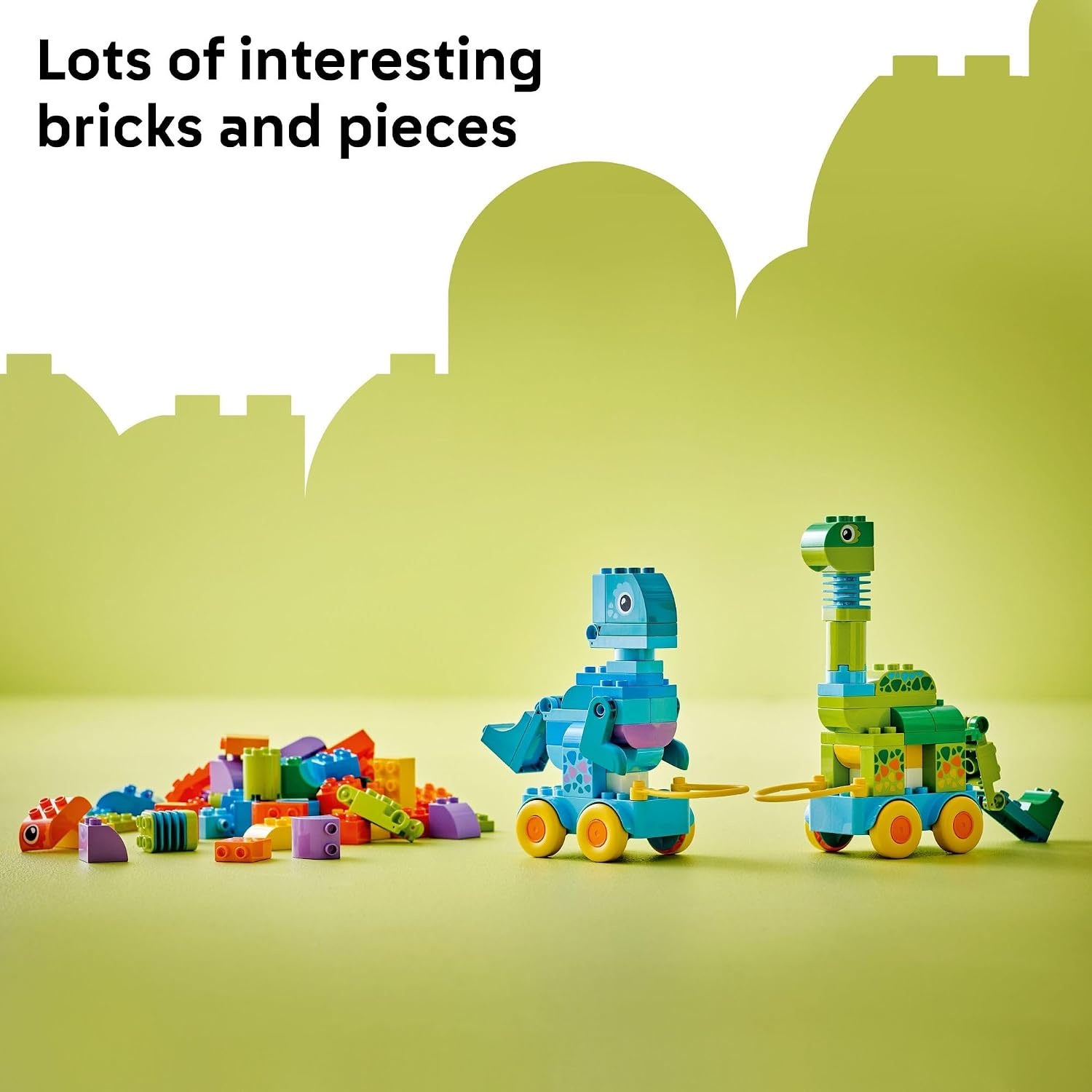 image:imageLEGO DUPLO Town 3 in 1 Dinosaurs on Wheels Learning Toy for Toddler Boys amp Girls Ages 3 Building amp Education Play Set Teaches ProblemSolving Skills Through Play Preschool Gift Idea 10451600 x 300 x 850 inches