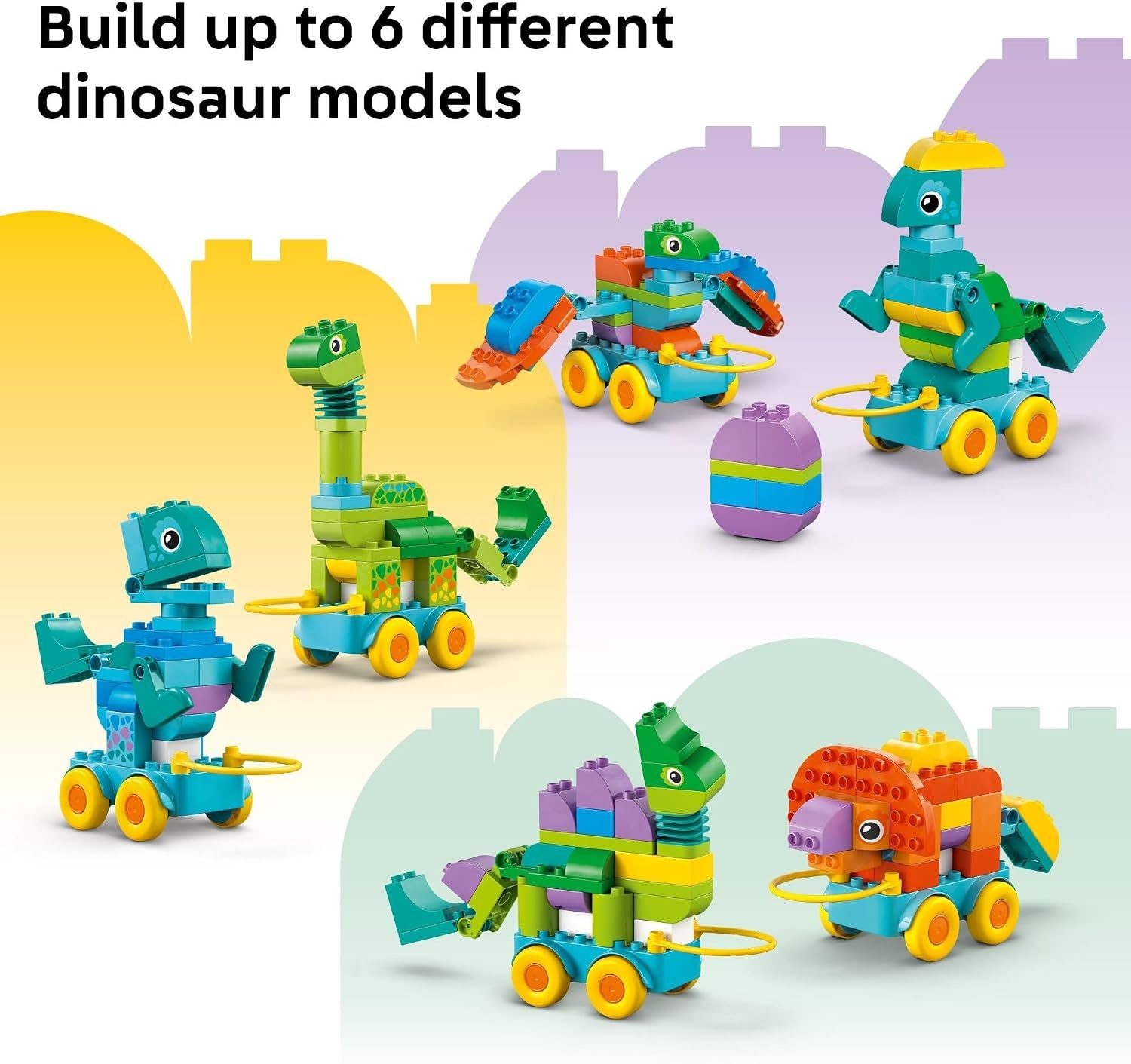 image:imageLEGO DUPLO Town 3 in 1 Dinosaurs on Wheels Learning Toy for Toddler Boys amp Girls Ages 3 Building amp Education Play Set Teaches ProblemSolving Skills Through Play Preschool Gift Idea 10451600 x 300 x 850 inches