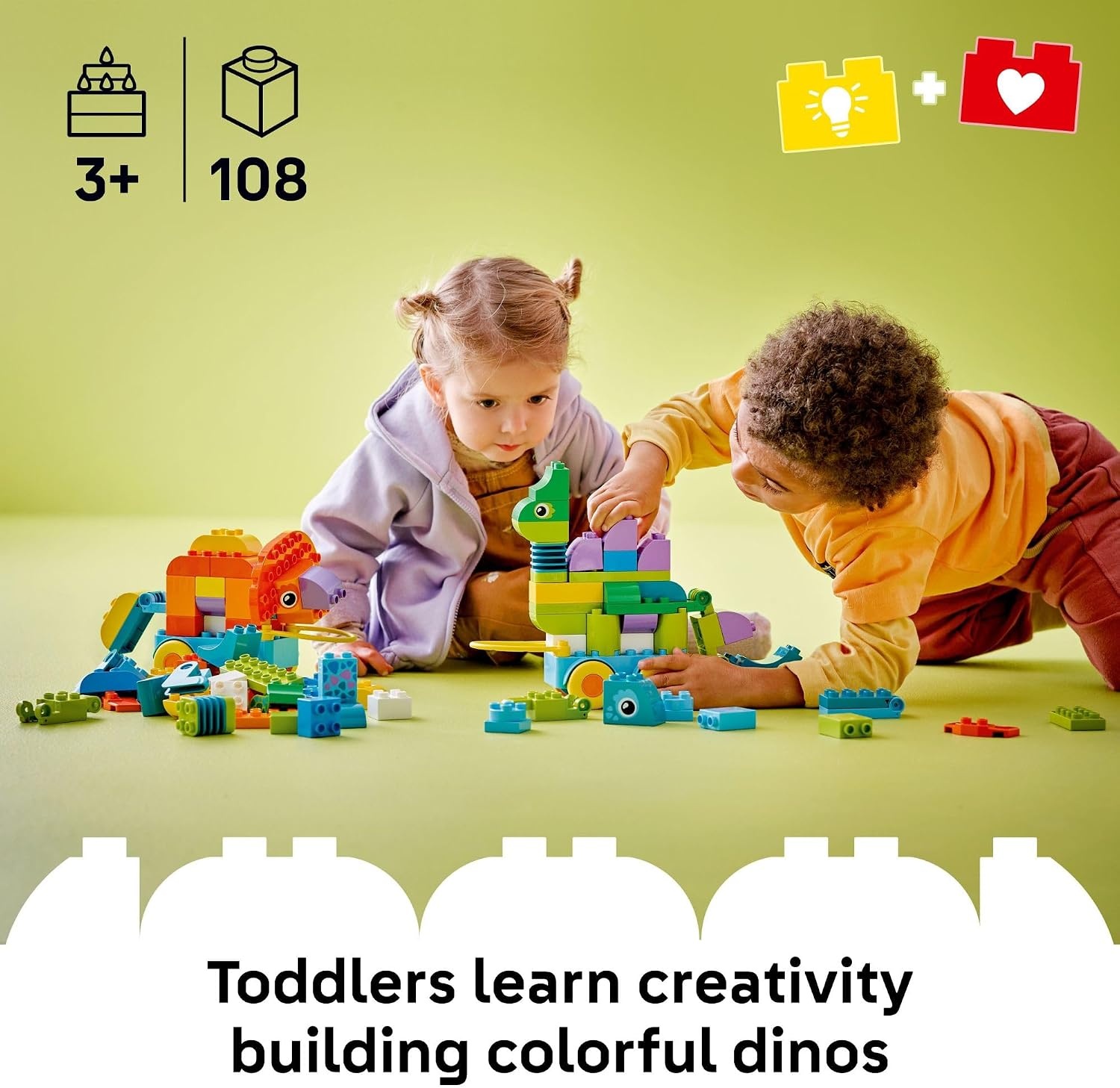 image:imageLEGO DUPLO Town 3 in 1 Dinosaurs on Wheels Learning Toy for Toddler Boys amp Girls Ages 3 Building amp Education Play Set Teaches ProblemSolving Skills Through Play Preschool Gift Idea 10451600 x 300 x 850 inches