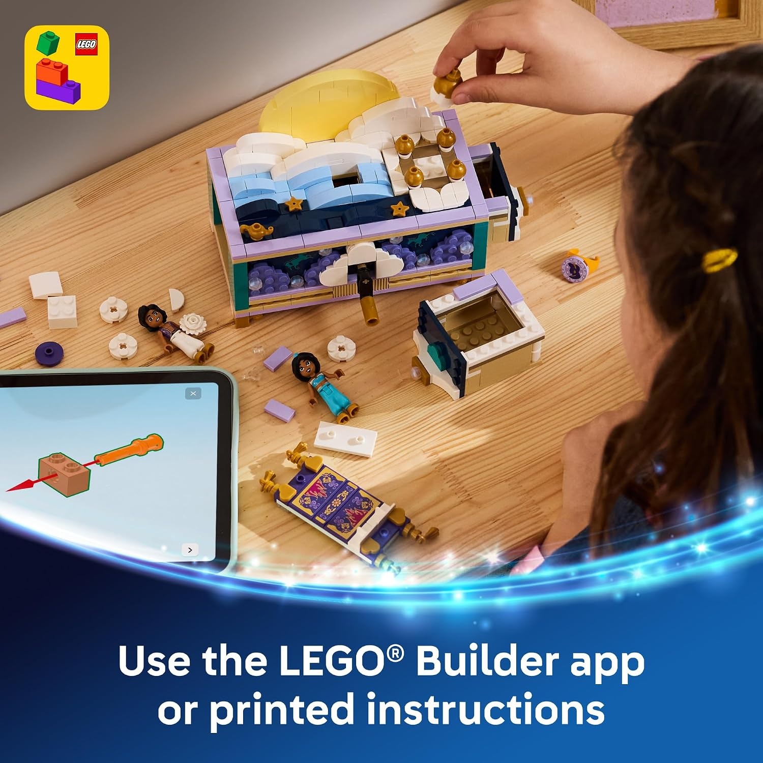 image:imageLEGO Disney Princess Jasmines Jewelry Box 43295 Building Toys for Girls amp Boys Ages 6 Disneys Aladdin Movie Figures Creative Play 458 pieces Gift for Birthdays