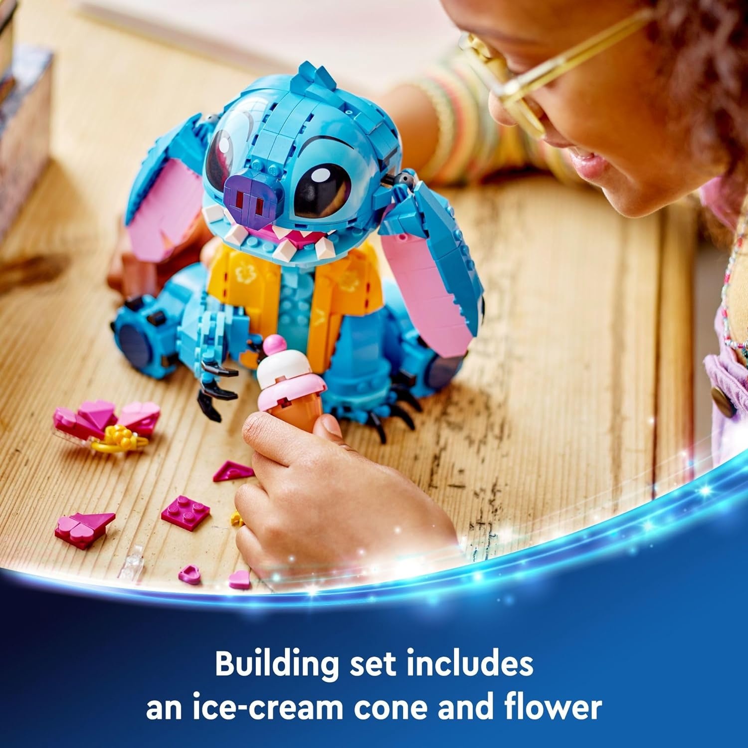 image:imageLEGO Disney Stitch Toy Building Kit Disney Toy for 9 Year Old Kids Buildable Figure with Ice Cream Cone Fun Gift for Girls Boys and Lovers of The Hit Movie Lilo and Stitch 43249