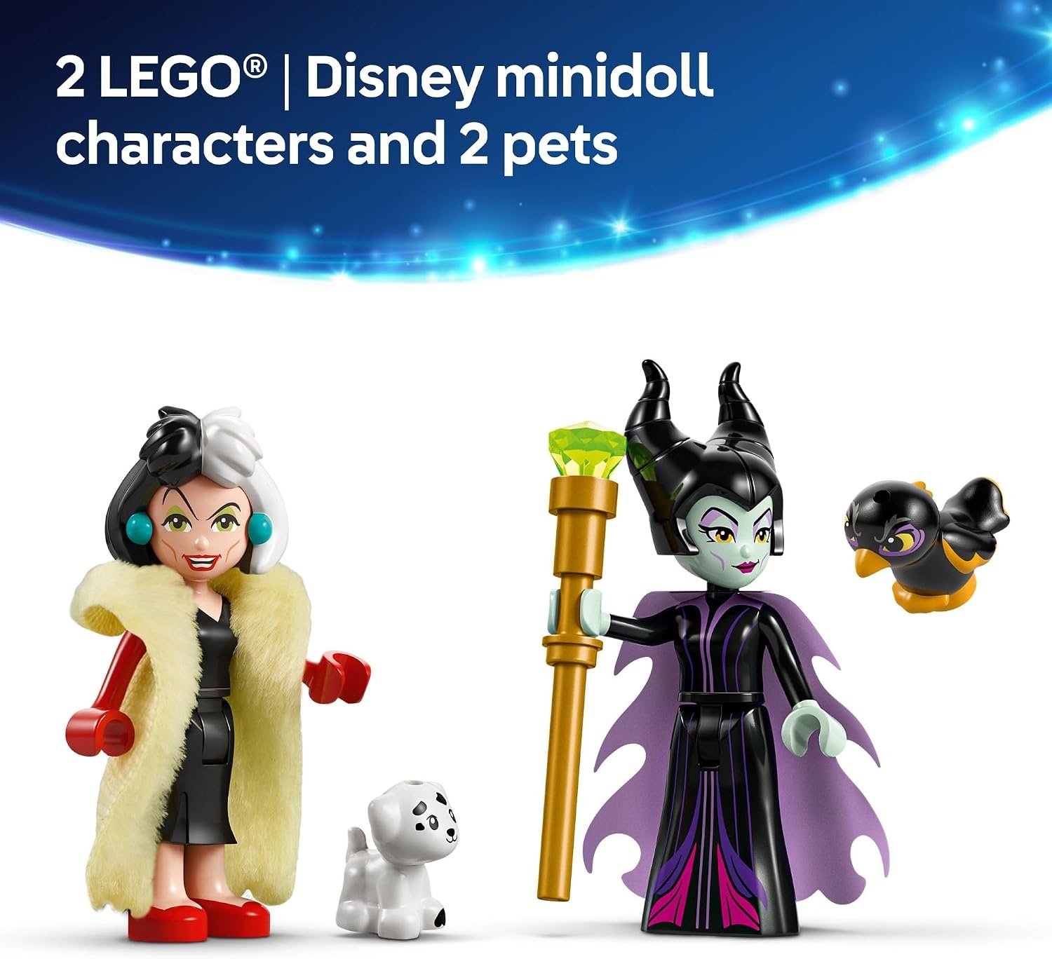 image:imageLEGO Disney Villains Maleficents and Cruella De Vils Dresses Kids Toy Fashion Building Toy for Girls and Boys Ages 9 Gift Idea for Birthdays Holidays amp Disney Fans 43262