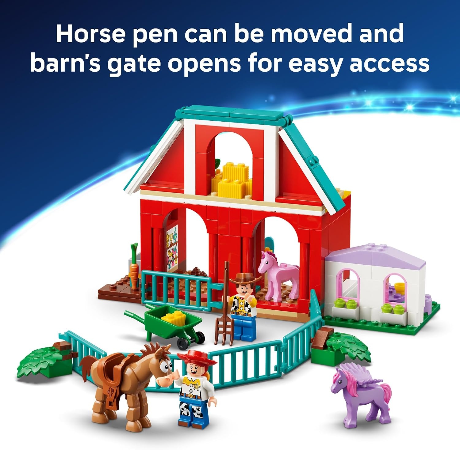 image:imageLEGO Disney and Pixar Toy Story 5 Blazes Horse Ranch Disney Building Set for Girls amp Boys Ages 4 with Movie Figures Gift for Preschoolers 43304