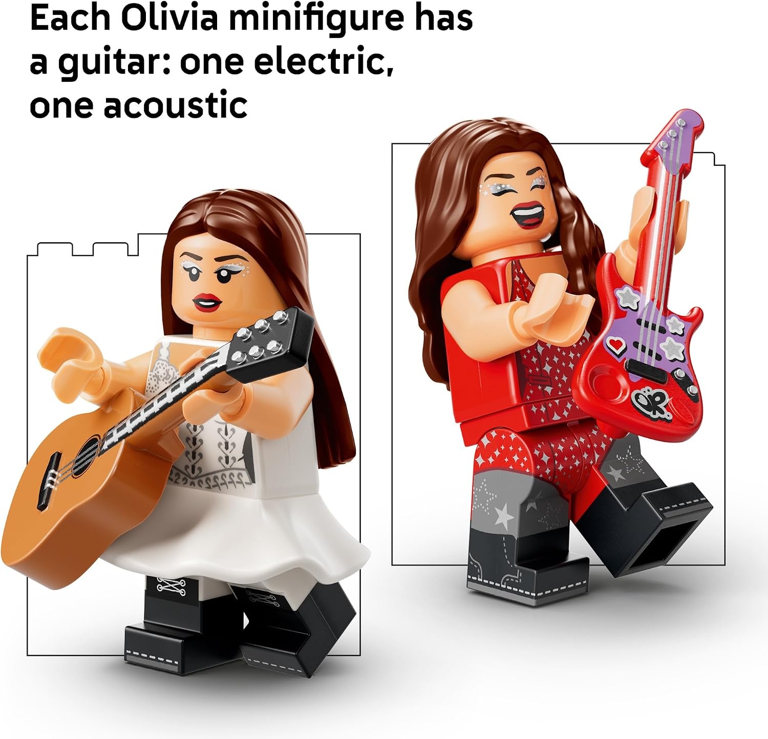 image:imageLEGO Editions Olivia Rodrigos Dual Guitar 43031 Collectible Building Toy for Teens Ages 14 Olivia Rodrigo Minifigure Bedroom Decor 1228 pieces Gift for Birthdays
