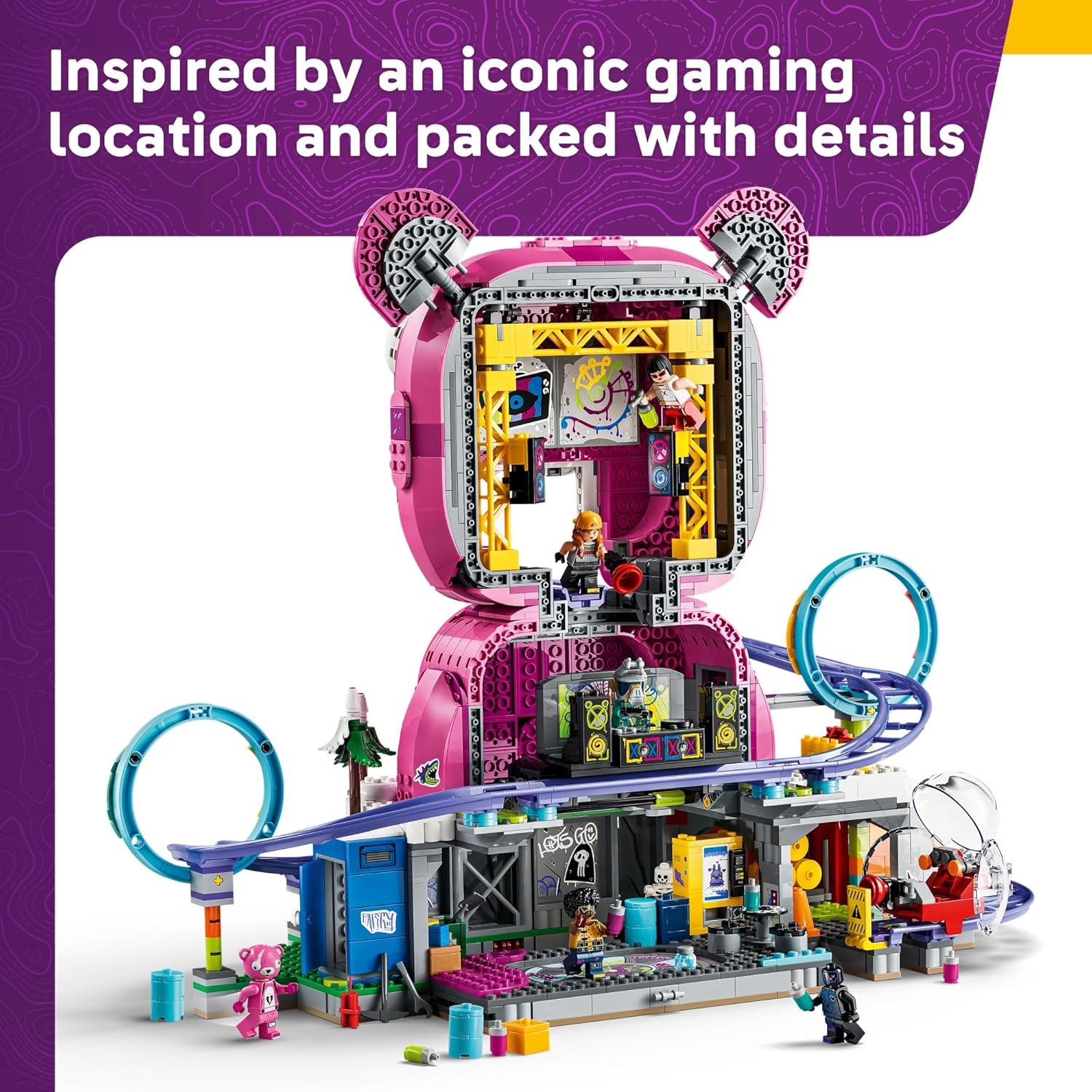 image:imageLEGO Fortnite Rave Cave Building Toy for Boys amp Girls Ages 12 Fortnite Toy for Kids Includes 6 Minifigures Roller Coaster Set Gift for Birthdays 77082