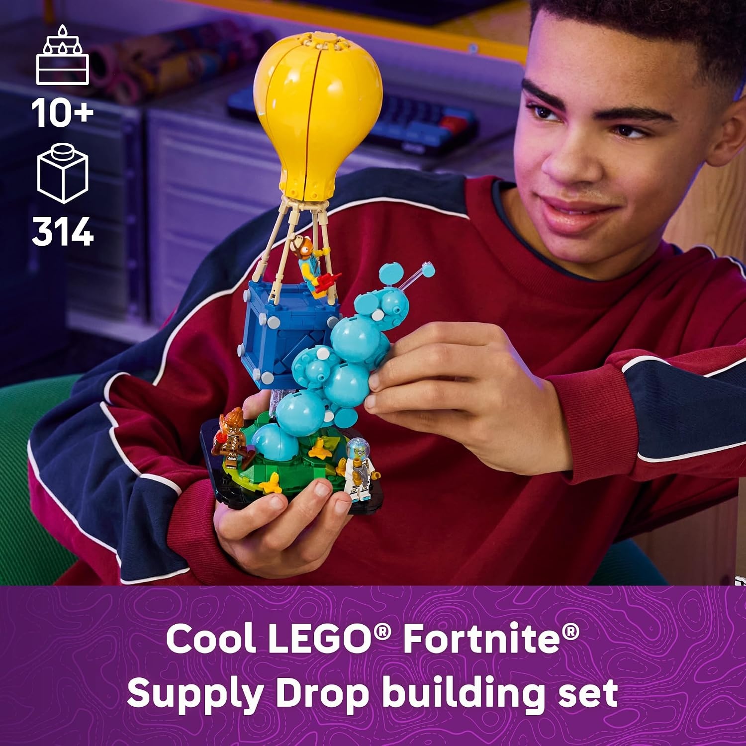 image:imageLEGO Fortnite Supply Drop Building Toy for Boys amp Girls Ages 10 Fortnite Toy for Kids Gift for Gamers Detailed Model 77080
