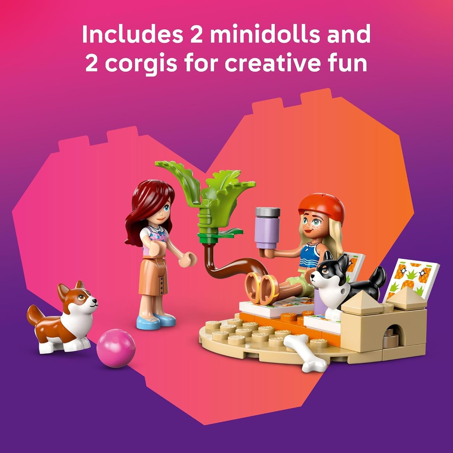 image:imageLEGO Friends Surfing Dogs and Scooter Adventure Building Toy Pretend Play Set for Kids Girls and Boys Ages 6 with 2 Minidolls and 2 Corgi Toy Dogs Gift Idea for Birthdays 42641