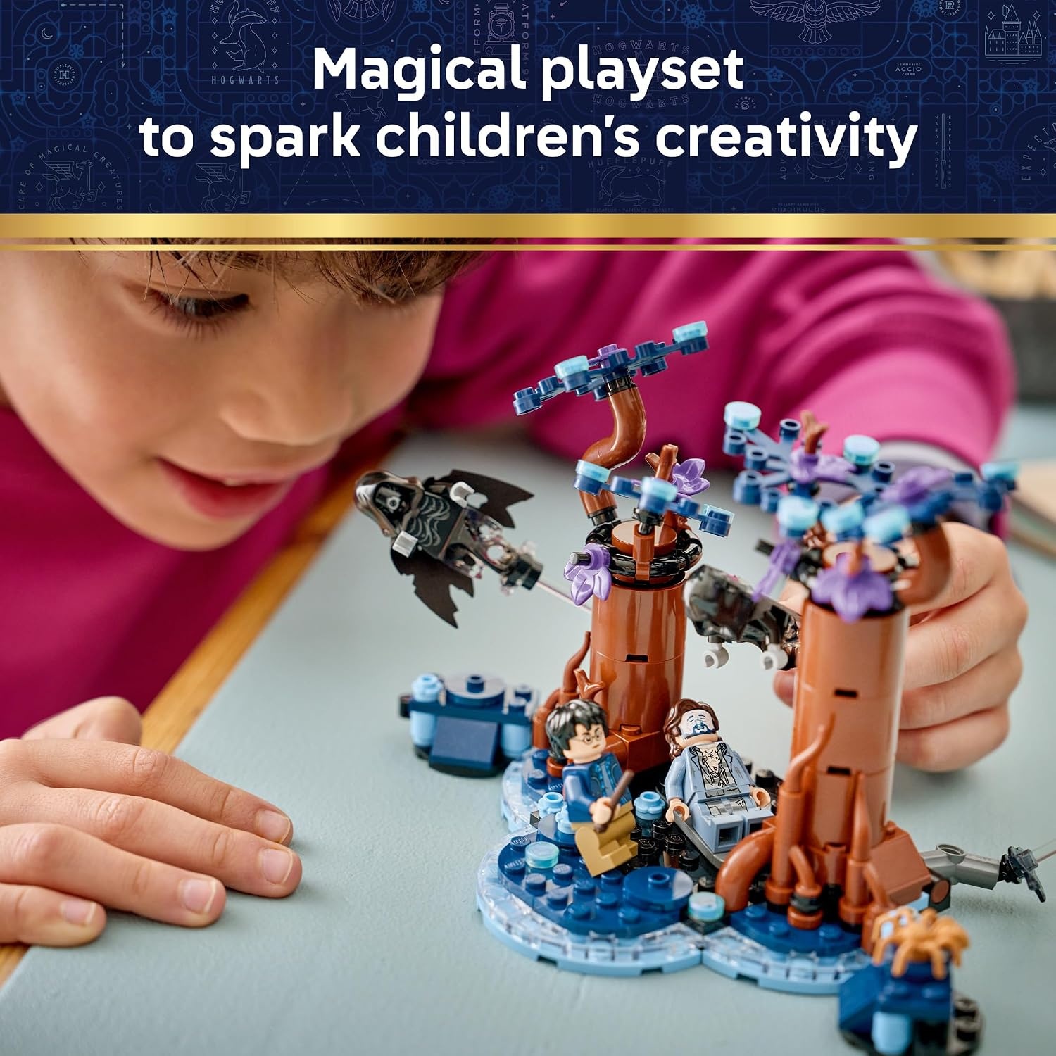 image:imageLEGO Harry Potter Forbidden Forest Expecto Patronum 76475 Building Toy for Girls amp Boys Ages 7 Playset for Pretend Play W Movie Character Figures 244 pieces Gift for Fans